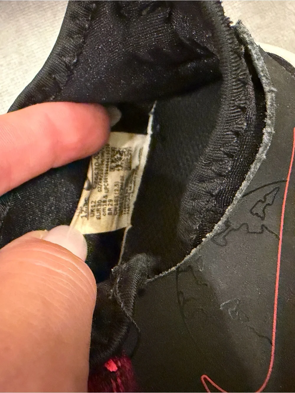 Nike Flex Runner black and crimson size 12.5c